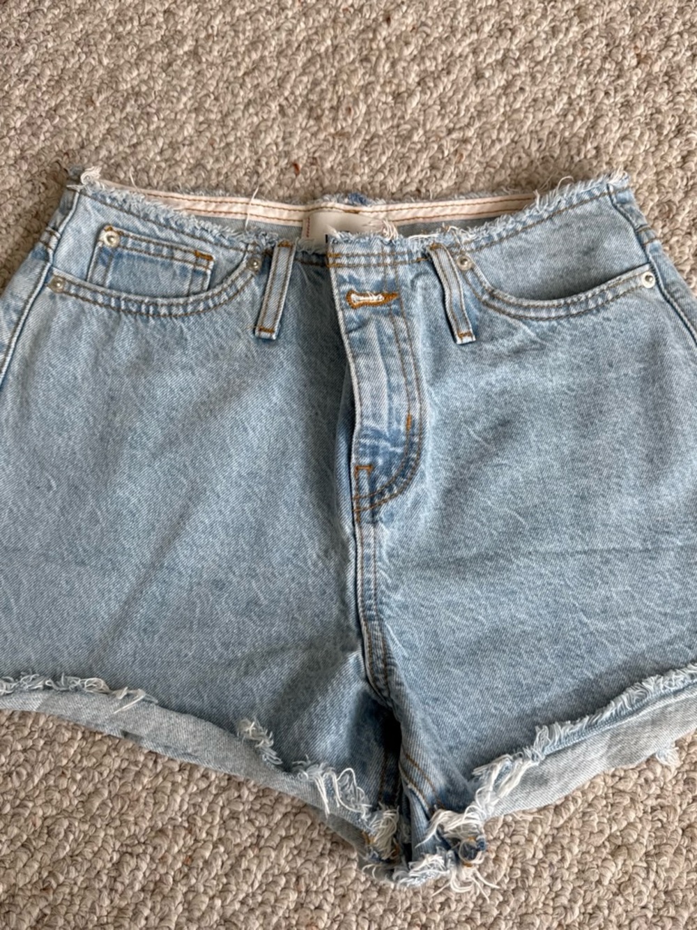 BDG Light Blue High-Rise Denim Shorts
